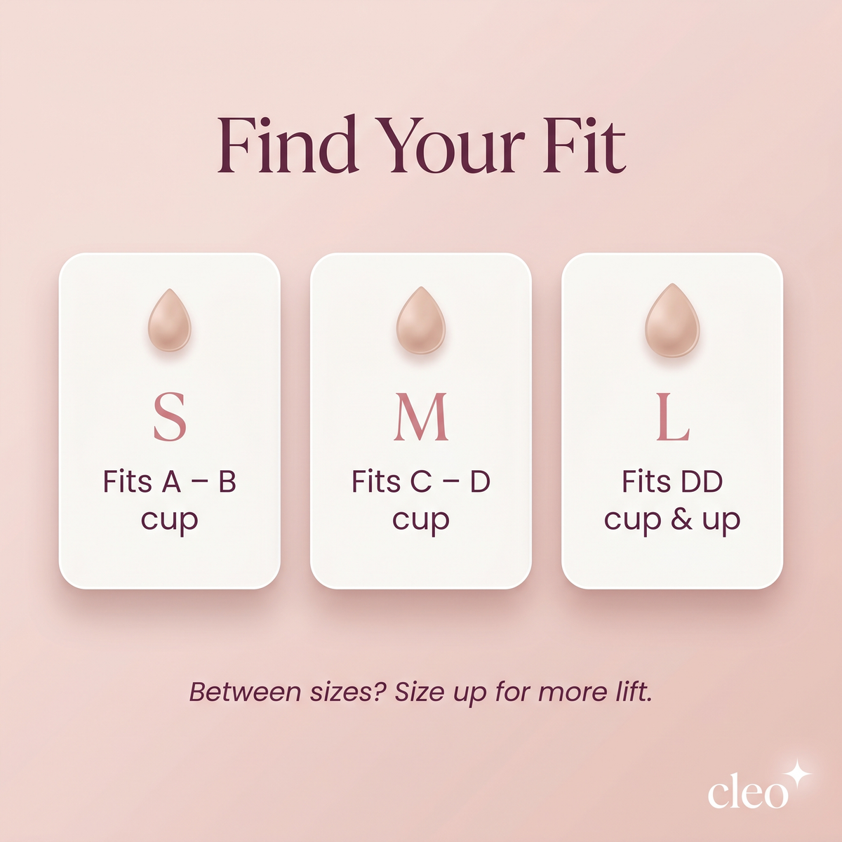 Cleo Invisible Lift Inserts — Instant 2-Cup Boost